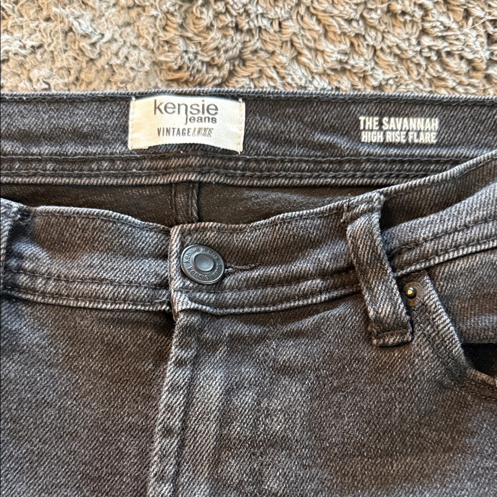 Kensie Jeans Dark Gray Relaxed Jeans - Picture 2 of 5